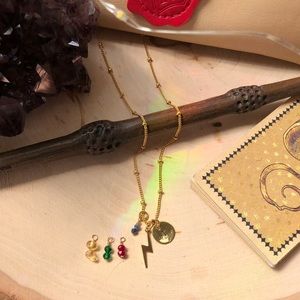 Harry Potter Hogwarts House Necklace , Gold Filled